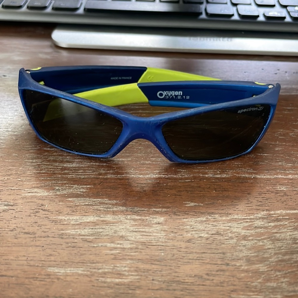 Julbo Oxygen series blue and lime green sunglasses